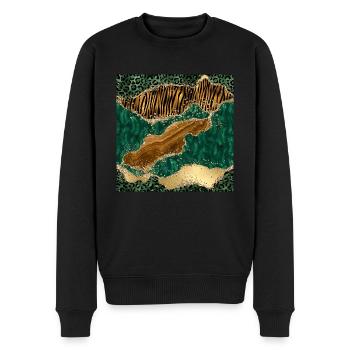 Modèle d’animaux sauvages - Pull Premium bio Homme - noir - Devant - Nico (187cm)