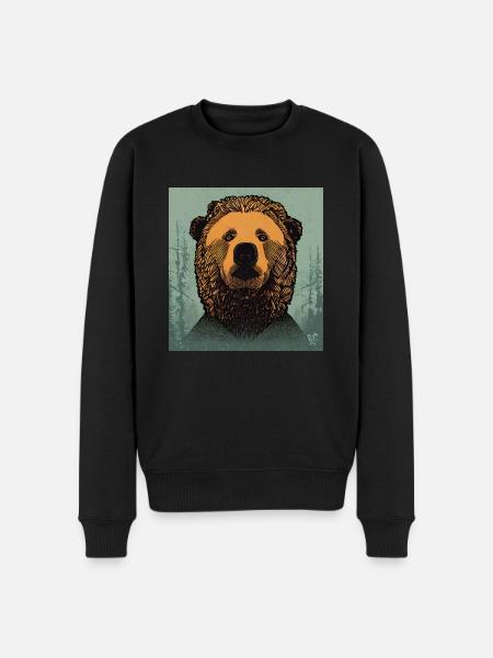 Bear Bear Illustration - Men's Premium Organic Jumper - black