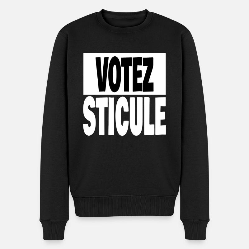 votez sticule - Pull Premium bio Homme - noir