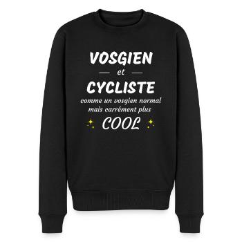 vosgien et cycliste vosgien plus cool - Pull Premium bio Homme - noir - Devant - Nico (187cm)