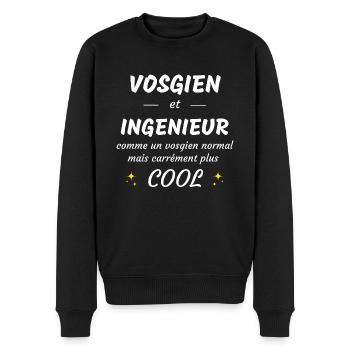 vosgien et ingenieur vosgien plus cool - Pull Premium bio Homme - noir - Devant - Nico (187cm)