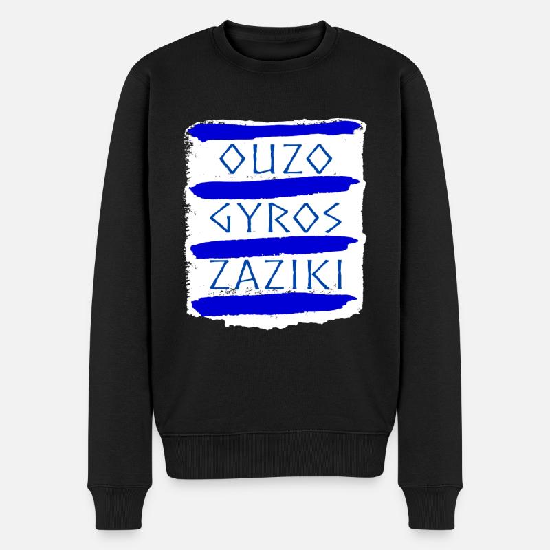 Ouzo Gyros Zaziki - Pull Premium bio Homme - noir