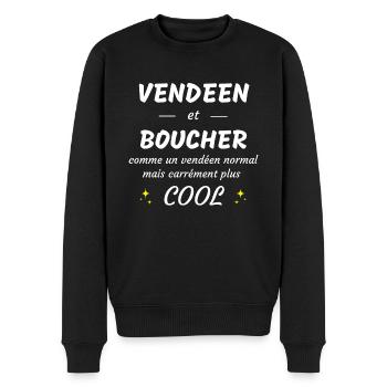vendéen et boucher vendéen plus cool - Pull Premium bio Homme - noir - Devant - Nico (187cm)