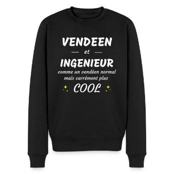 vendéen et ingenieur vendéen plus cool - Pull Premium bio Homme - noir - Devant - Nico (187cm)