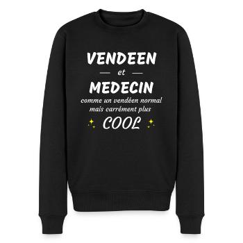 vendéen et medecin vendéen plus cool - Pull Premium bio Homme - noir - Devant - Nico (187cm)