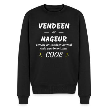 vendéen et nageur vendéen plus cool - Pull Premium bio Homme - noir - Devant - Nico (187cm)