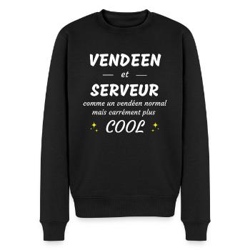 vendéen et serveur vendéen plus cool - Pull Premium bio Homme - noir - Devant - Nico (187cm)