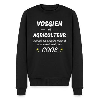 vosgien et agriculteur vosgien plus cool - Pull Premium bio Homme - noir - Devant - Nico (187cm)