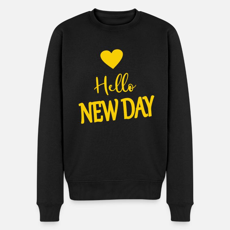Bonjour nouveau jour - Pull Premium bio Homme - noir