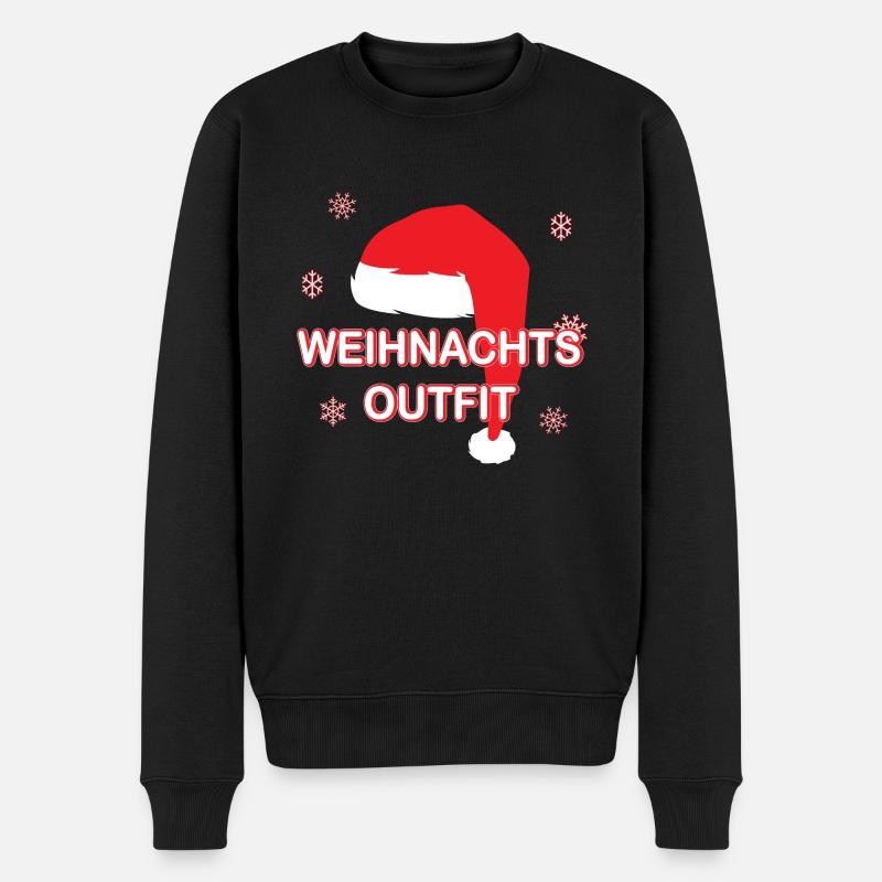 Weihnachtsoutfit - Männer Premium Bio Pullover - Schwarz