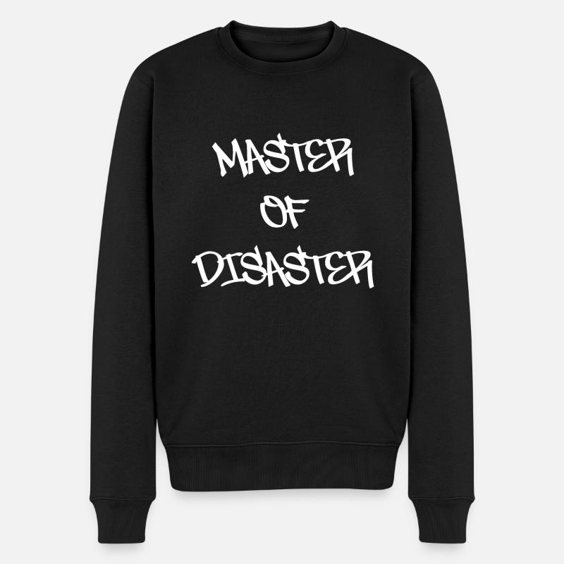 master of disaster - Männer Premium Bio Pullover - Schwarz