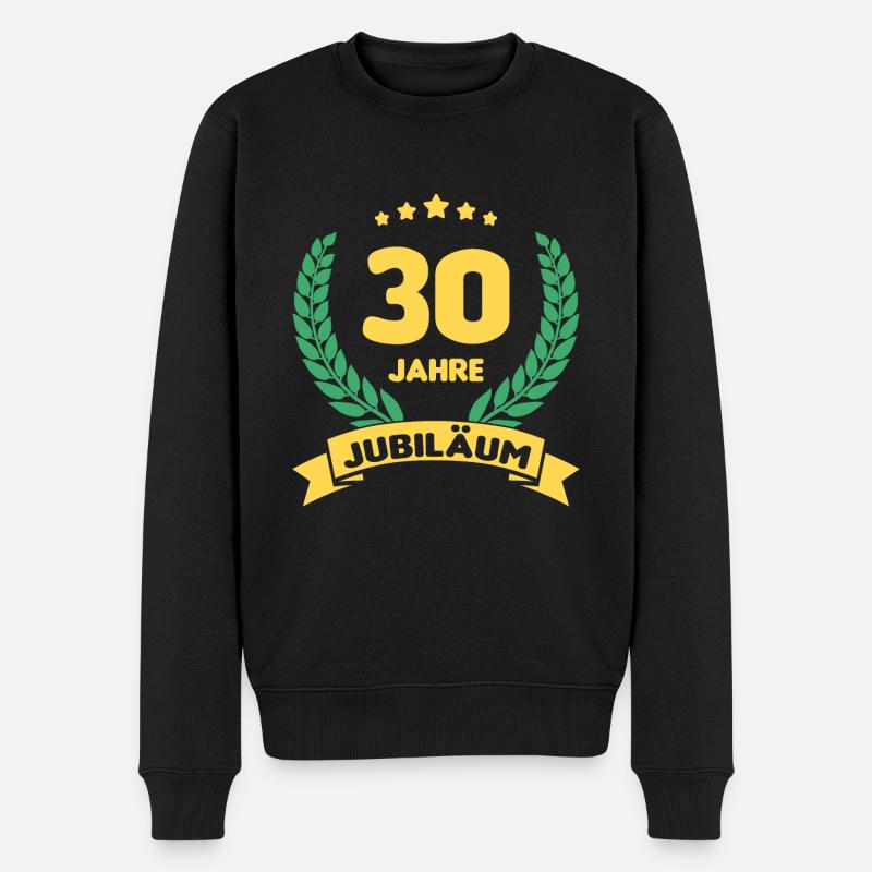 30 Jahre Jubiläum - Männer Premium Bio Pullover - Schwarz