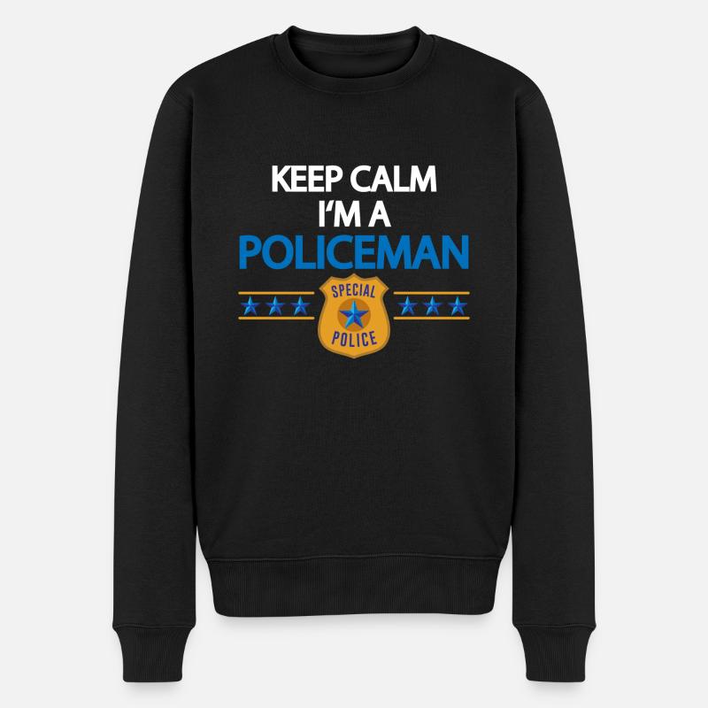 Polizist Policeman Polizei - Pull Premium bio Homme - noir