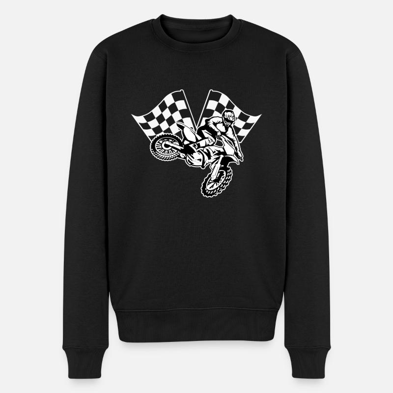Motocross Motorcross - Männer Premium Bio Pullover - Schwarz
