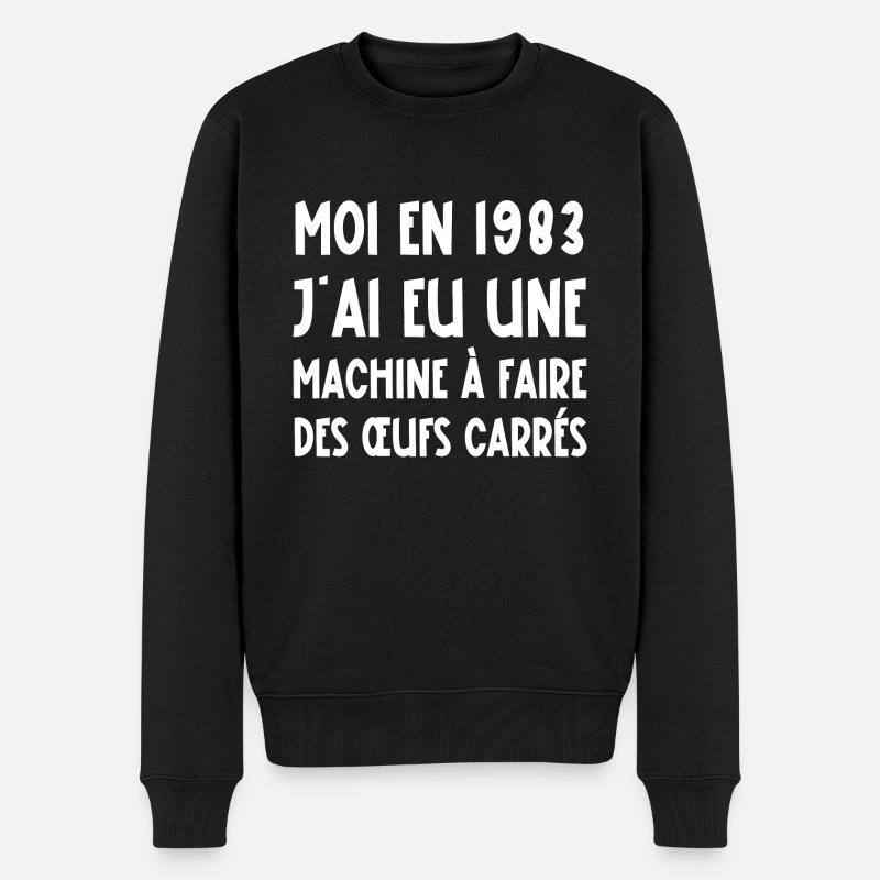 œufs carrés - Pull Premium bio Homme - noir