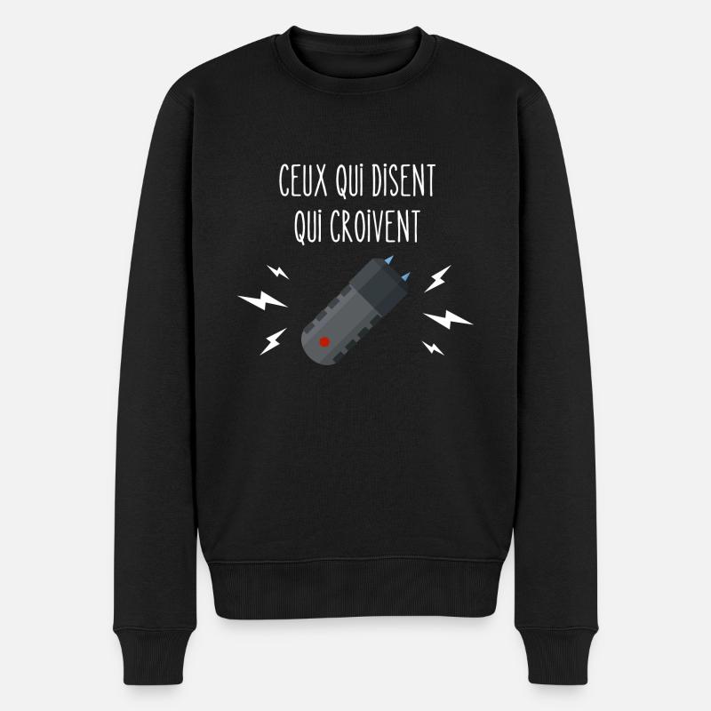 ceux qui disent qui croivent - Pull Premium bio Homme - noir