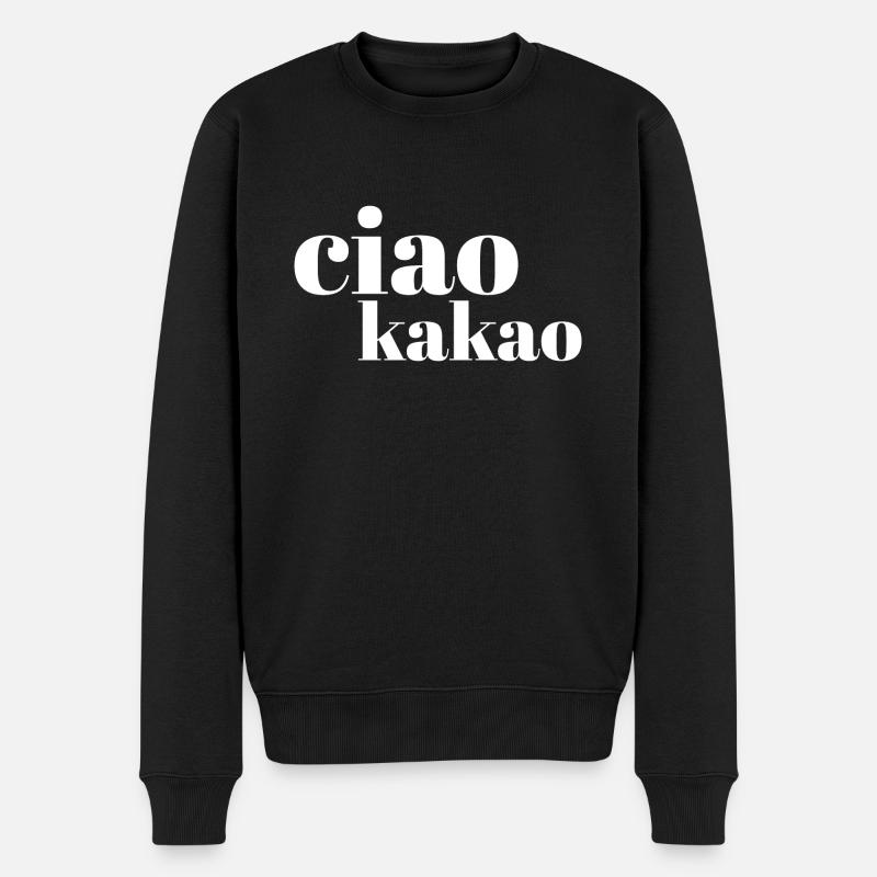 Ciao Kakao - Männer Premium Bio Pullover - Schwarz