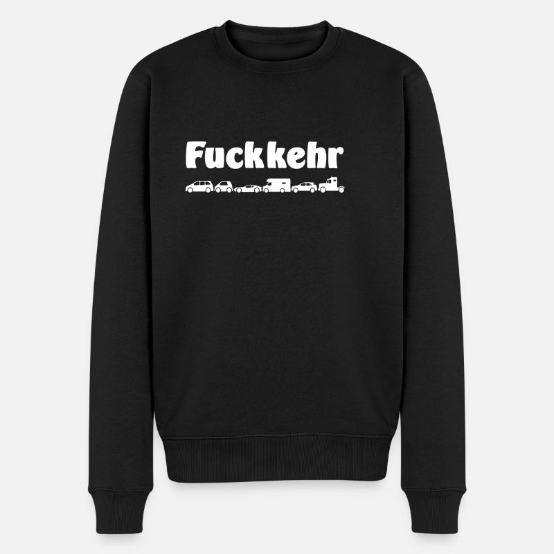 Fuckkehr - Scheiß-Verkehr - Männer Premium Bio Pullover - Schwarz