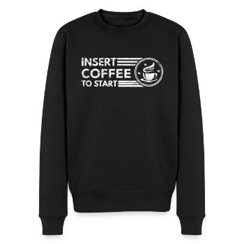 Amateurs de café - Insérez du café pour commencer - Pull Premium bio Homme - noir - Devant - Nico (187cm)