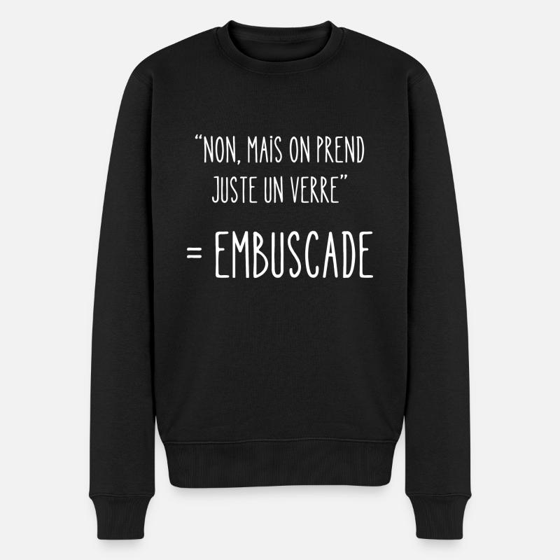 on prend juste un verre - Pull Premium bio Homme - noir