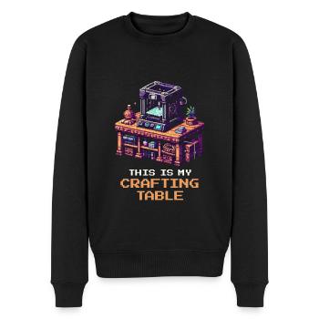 3D-Druck Crafting Table | Druckbett Setup - Männer Premium Bio Pullover - Schwarz - Vorne - Nico (187cm)