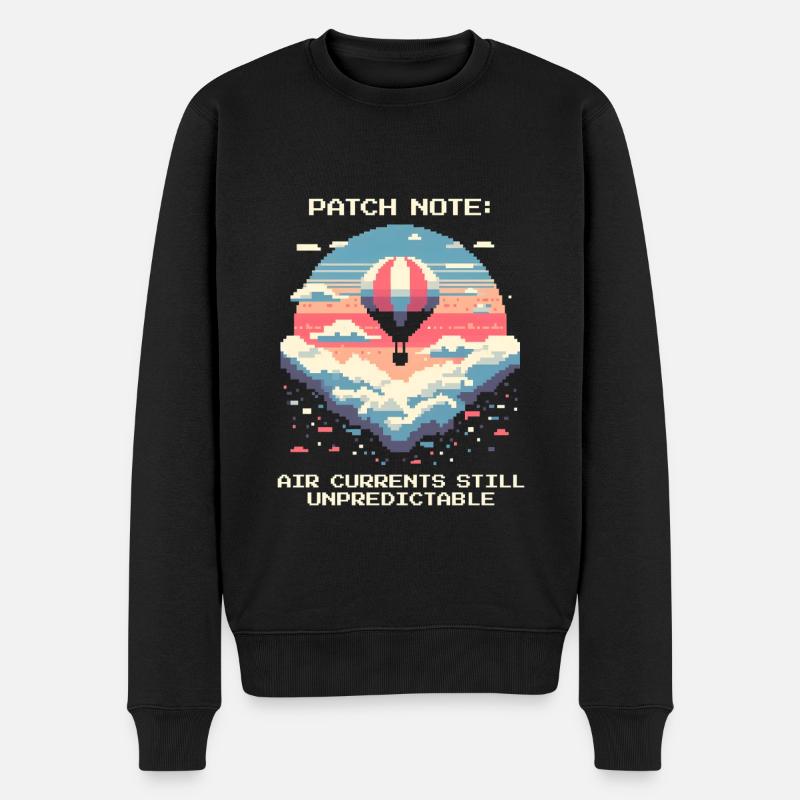 Luftströmung chaotisch | Ballonfahrt Thermik - Männer Premium Bio Pullover - Schwarz