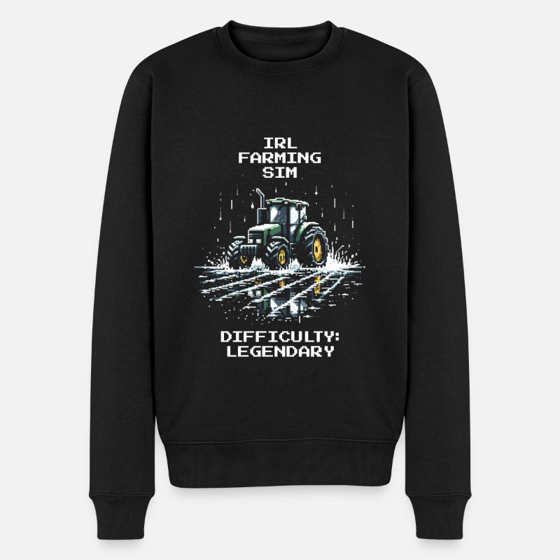 Agriculture IRL | Difficulté : Légendaire - Pull Premium bio Homme - noir