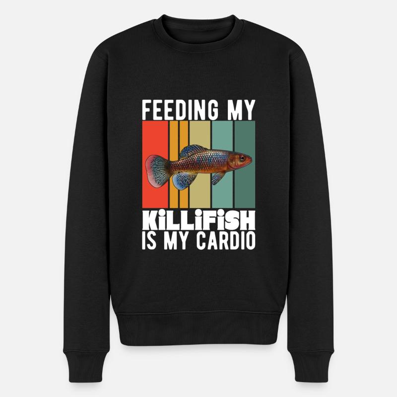 Killifisch Eierlegender Zahnkrapfen Aquarium - Männer Premium Bio Pullover - Schwarz