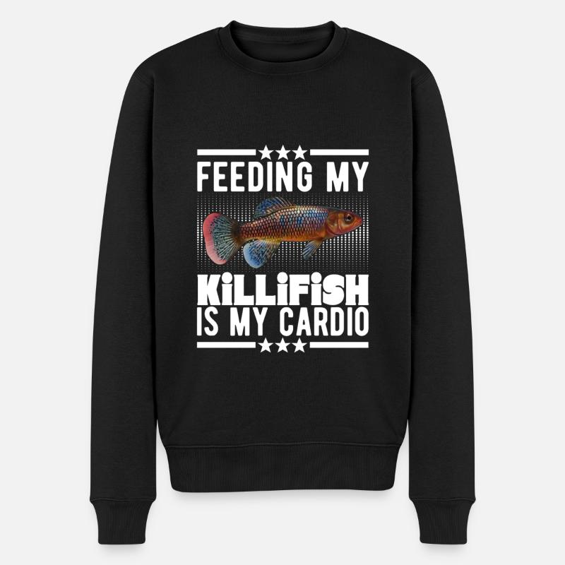 Killifisch Eierlegender Zahnkrapfen Aquarium - Männer Premium Bio Pullover - Schwarz