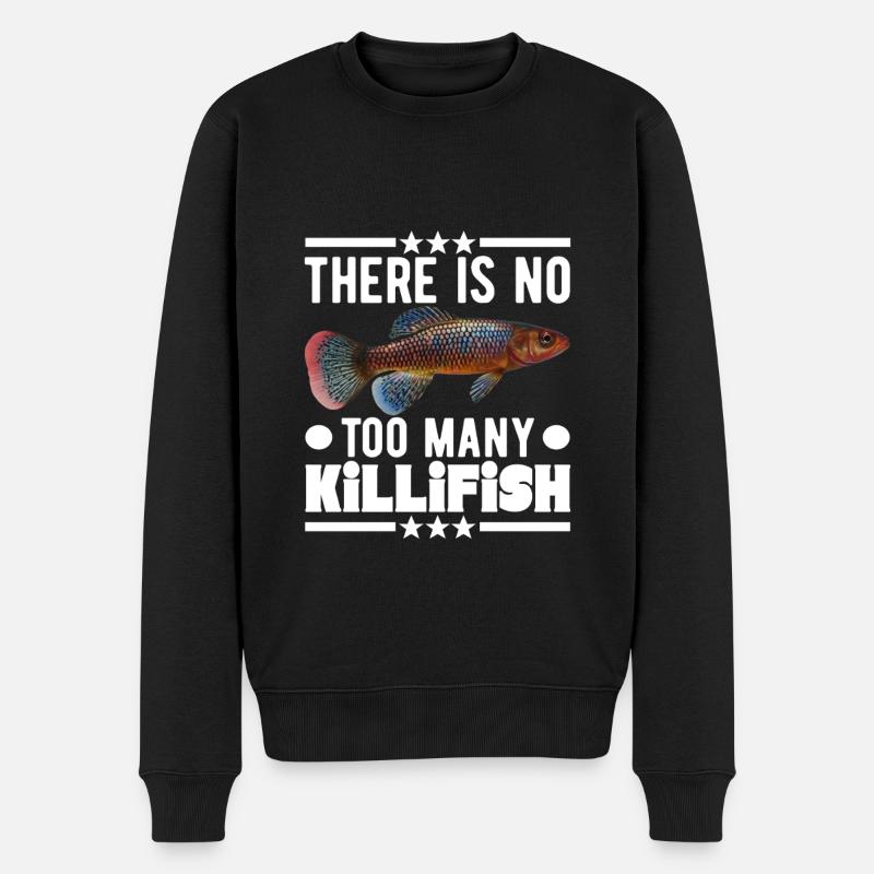 Killifisch Eierlegender Zahnkrapfen Aquarium - Männer Premium Bio Pullover - Schwarz