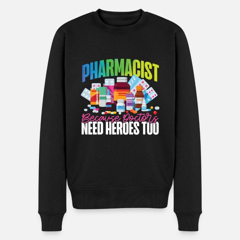 Pharmacy Tech Technician - Men's Premium Organic Jumper - black