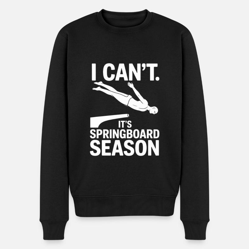 Kunstspringen Turmspringer Sprungbrett - Männer Premium Bio Pullover - Schwarz