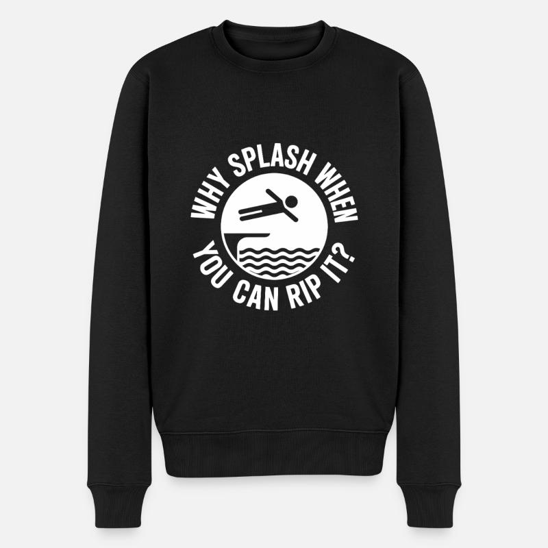 Kunstspringen Turmspringer Sprungbrett - Männer Premium Bio Pullover - Schwarz
