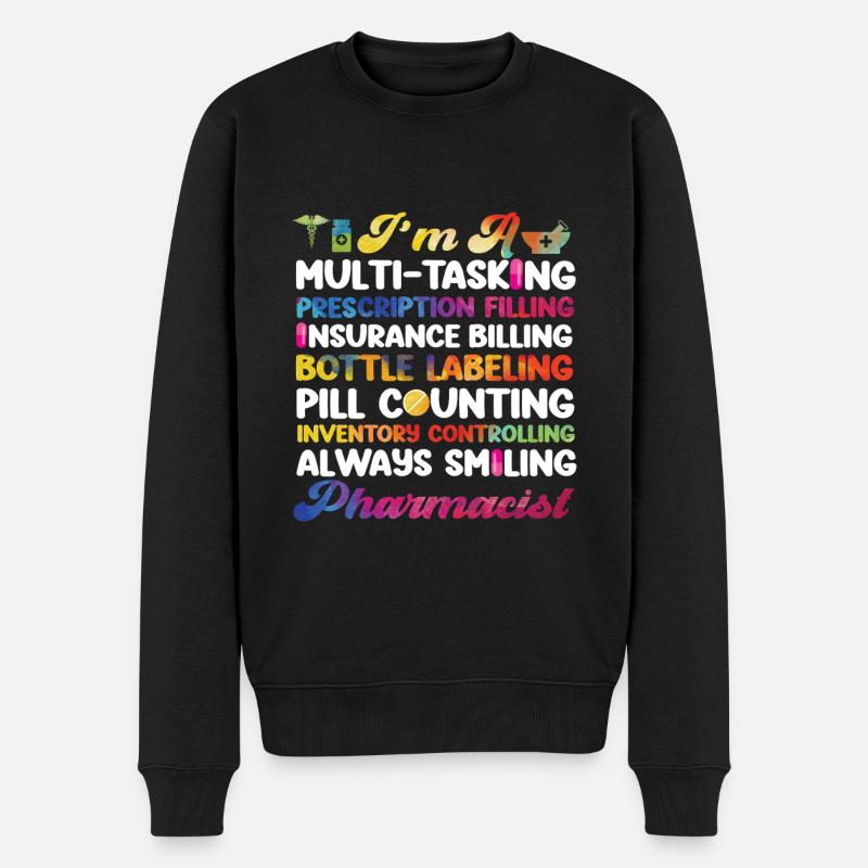 Technicien en pharmacie - Pull Premium bio Homme - noir