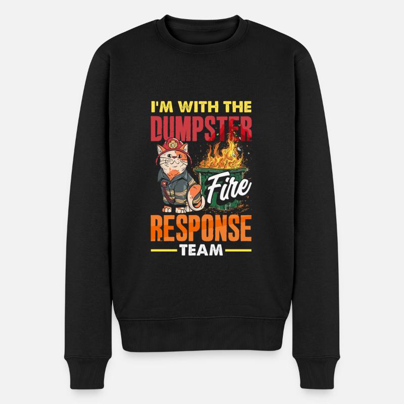 Müllcontainer Fire Response Team Leader - Männer Premium Bio Pullover - Schwarz