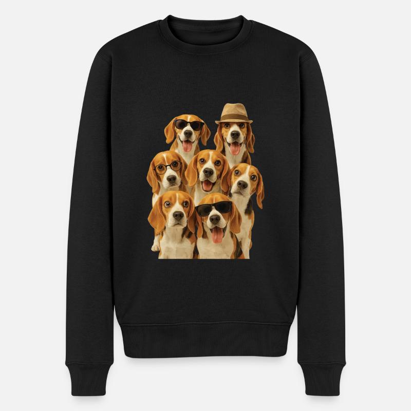 Beagle - Männer Premium Bio Pullover - Schwarz