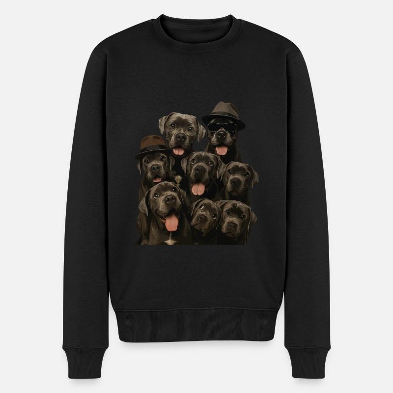 Cane Corso - Männer Premium Bio Pullover - Schwarz