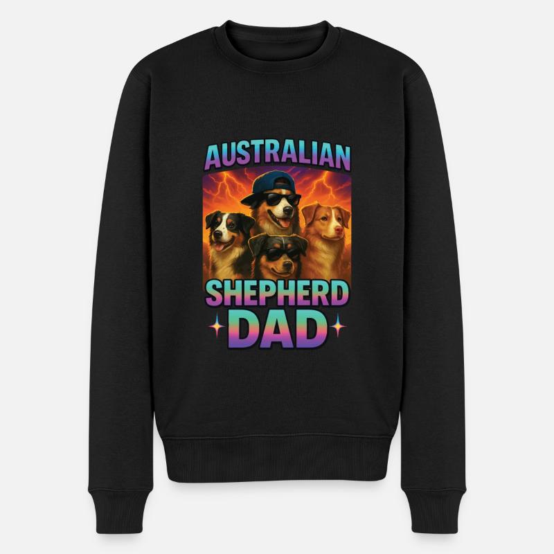 Australischer Schäferhund - Männer Premium Bio Pullover - Schwarz