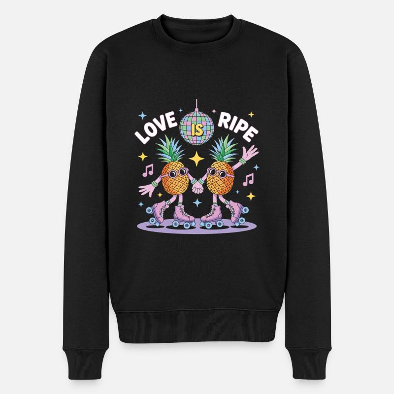 Fruchtig-lesbischer LGBT-Stolz-Monat - Männer Premium Bio Pullover - Schwarz