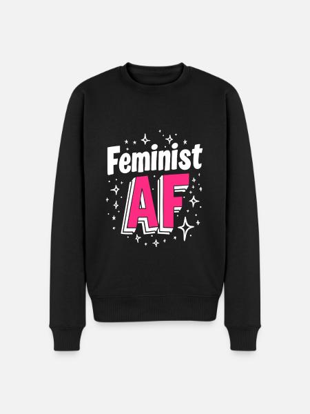 Féministe AF Déclaration Dicton - Pull Premium bio Homme - noir