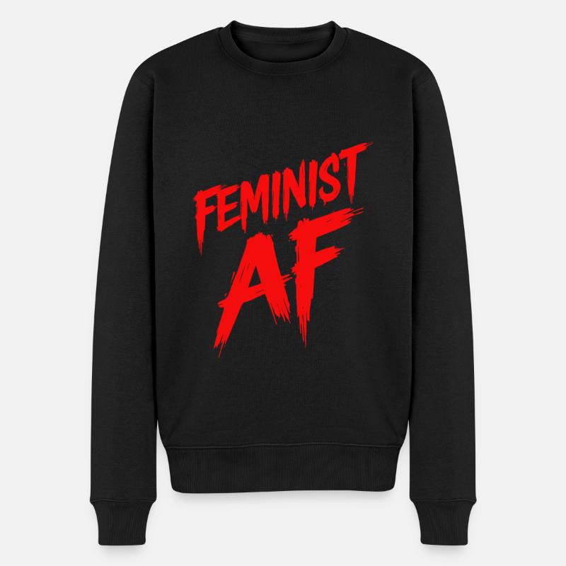 Féministe AF Déclaration Dicton - Pull Premium bio Homme - noir