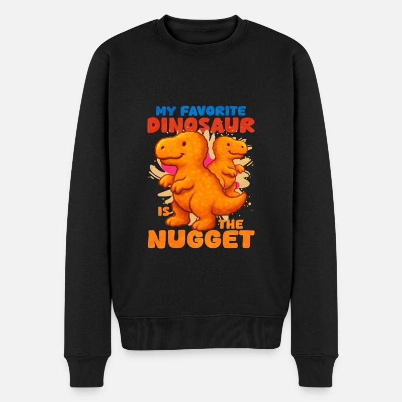 Chicken Nugget - Männer Premium Bio Pullover - Schwarz