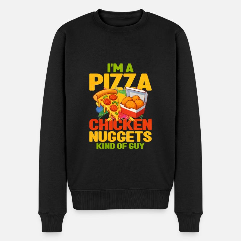 Chicken Nugget - Männer Premium Bio Pullover - Schwarz