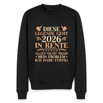 Rentner 2026 Arbeitskollege Abschied - Rente - Männer Premium Bio Pullover - Schwarz - Vorne - Nico (187cm)