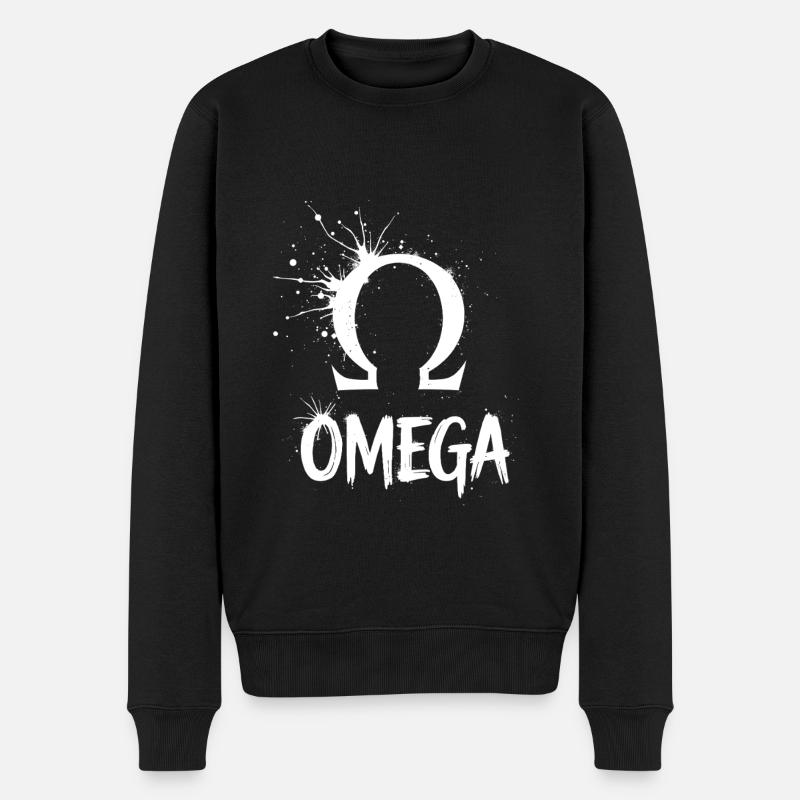 Symbole Omega Splash - Pull Premium bio Homme - noir