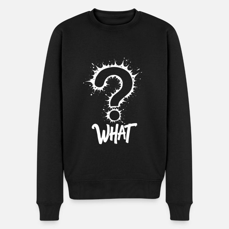 Quel point d’interrogation Splash - Pull Premium bio Homme - noir
