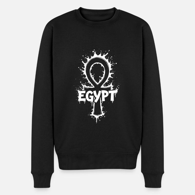 Égypte Ankh Splash - Pull Premium bio Homme - noir