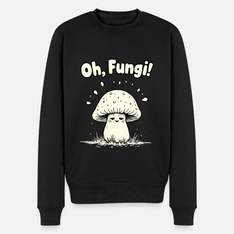 Oh, les champignons ! Champignon drôle - Pull Premium bio Homme - noir