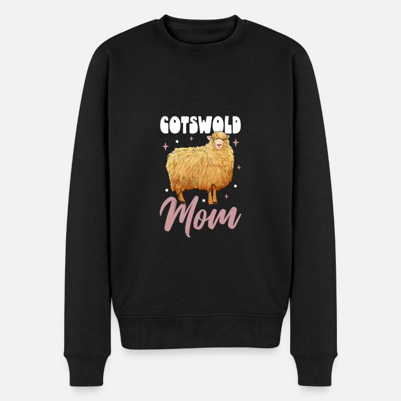 Maman mouton des Cotswold - Pull Premium bio Homme - noir