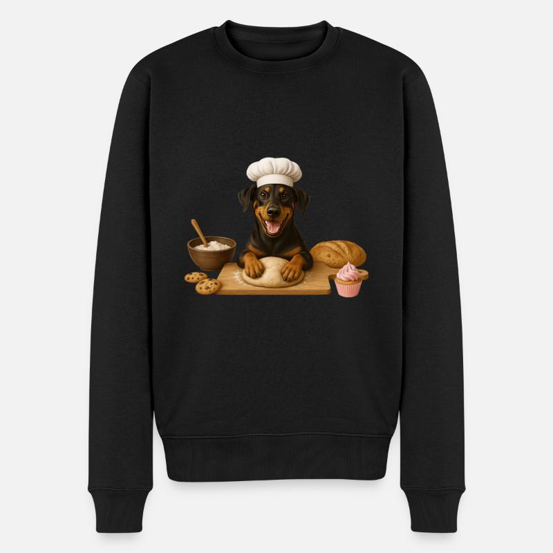 Doberman Pâtisserie Biscuits - Pull Premium bio Homme - noir